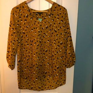 NWT Leopard print blouse, size S